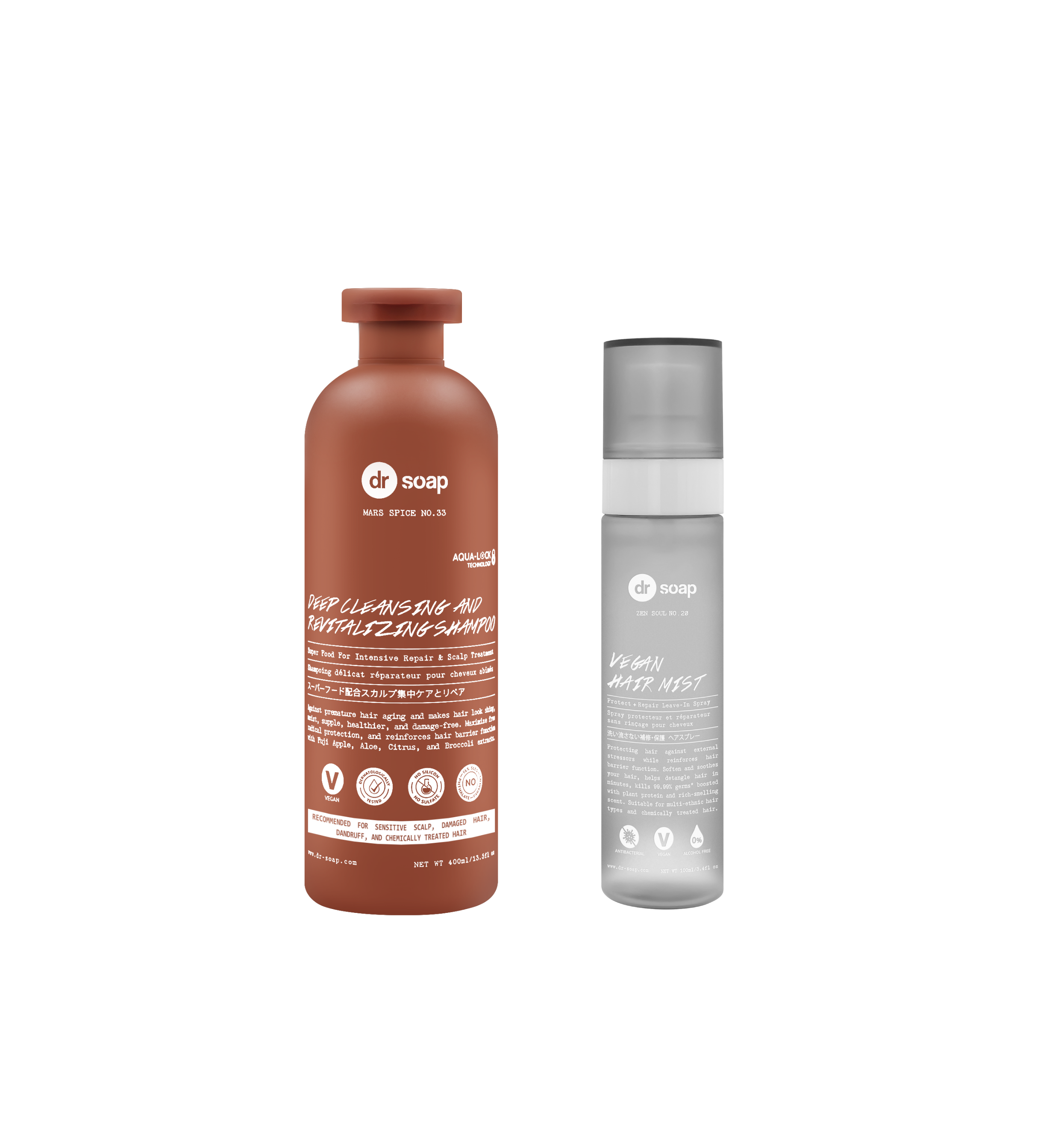 Hair Care Bundles - Deep Cleansing Shampoo & Vegan Hair Mist
