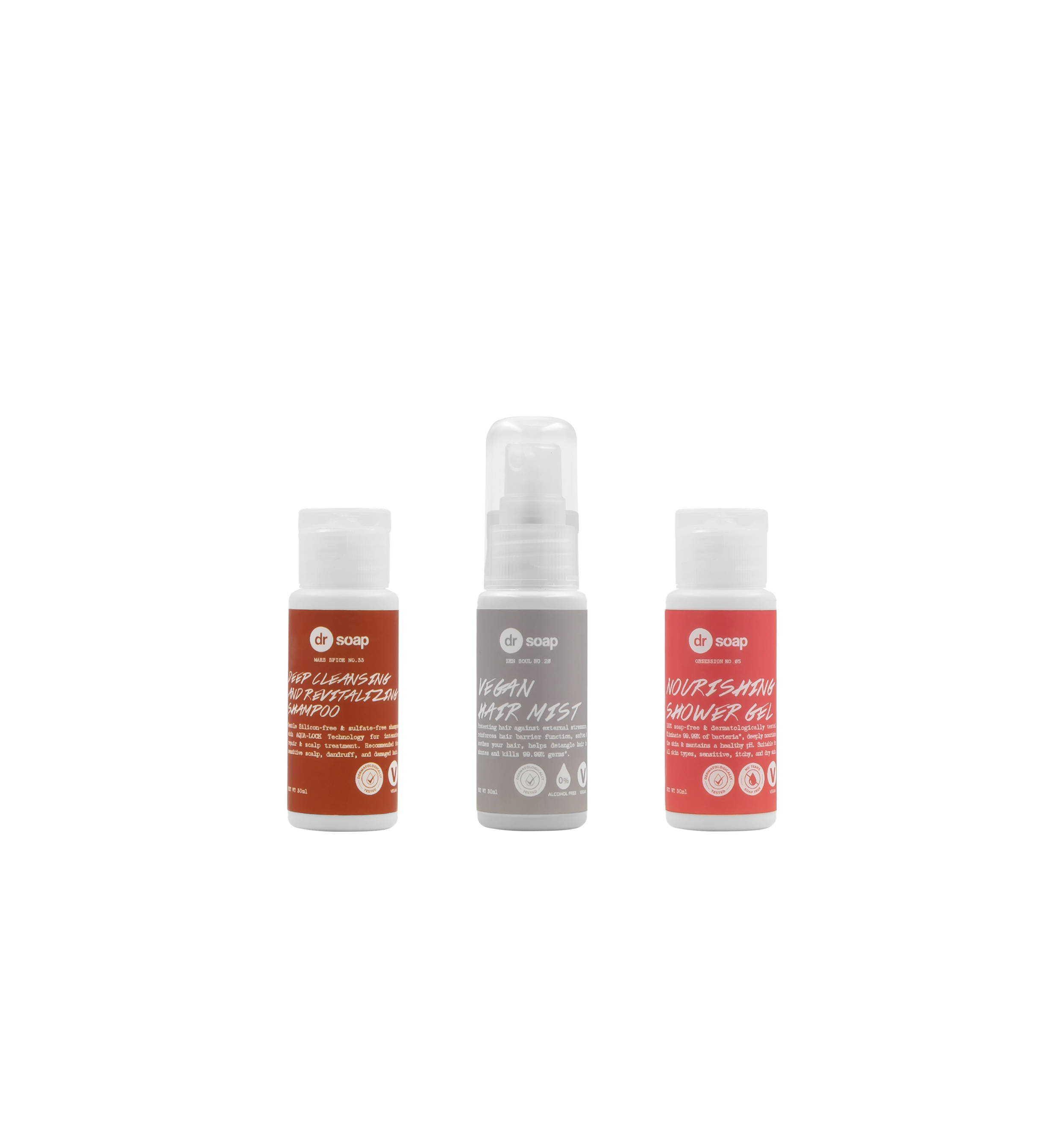 Vegan Series Bundle - Deep Cleansing Shampoo, Vegan Hair Mist & Nourishing Shower Gel Obsession