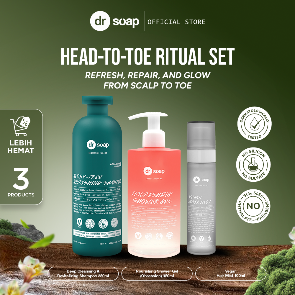 Vegan Series Bundle - Messy Free Shampoo, Vegan Hair Mist & Nourishing Shower Gel Obsession