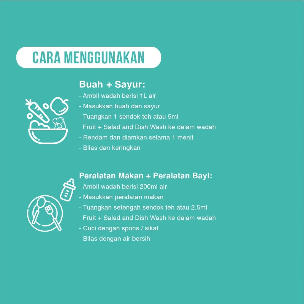 Fruit + Salad and Dish Wash